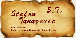 Stefan Tanazević vizit kartica